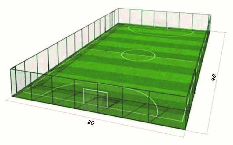 Стадион для мини-футбола 45х22 м